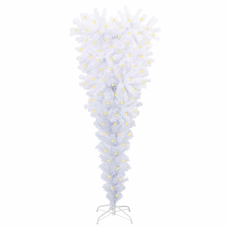 vidaXL Artificial Christmas Tree with Stand White 150 cm PVC and Steel