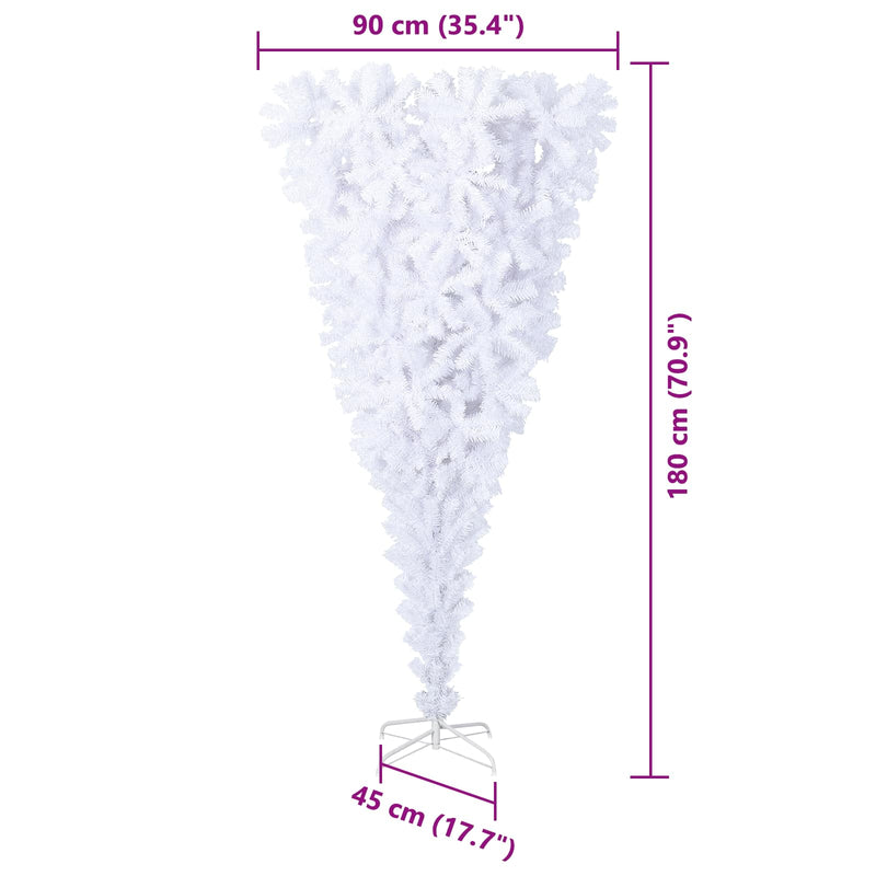 Artificial Christmas Tree with Stand White 180 cm PVC and Steel