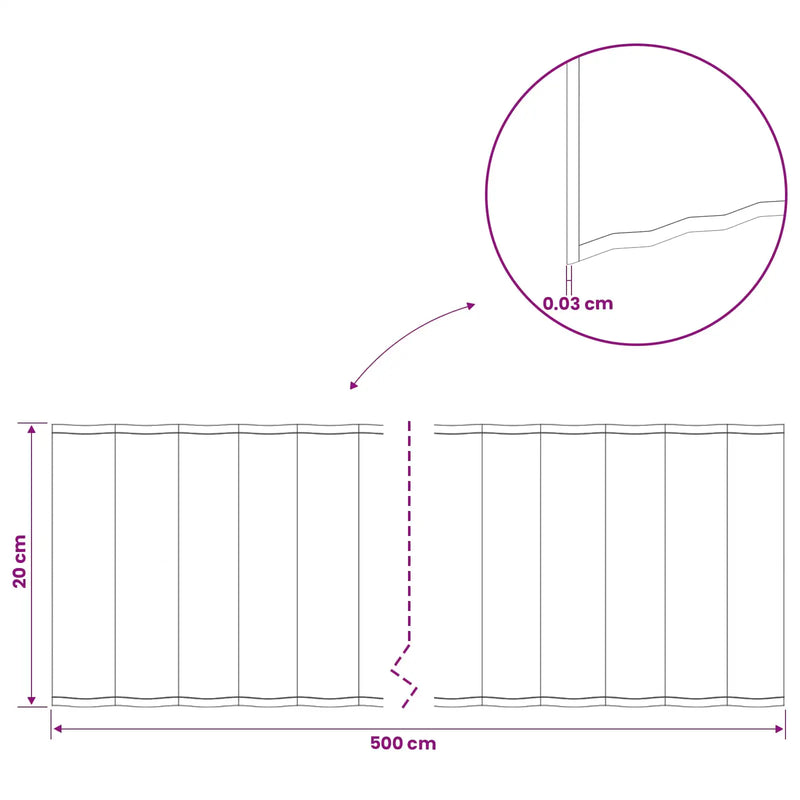 Lawn Edging 5 m x 20 cm Galvanised Steel Silver