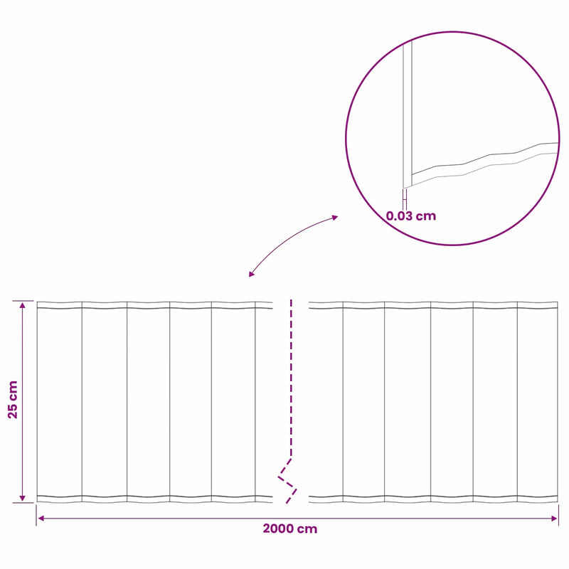 Lawn Edging 20 m x 25 cm Galvanised Steel Silver