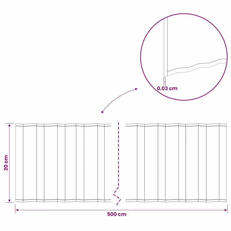 Lawn Edging 5 m x 20 cm Galvanised Steel Silver