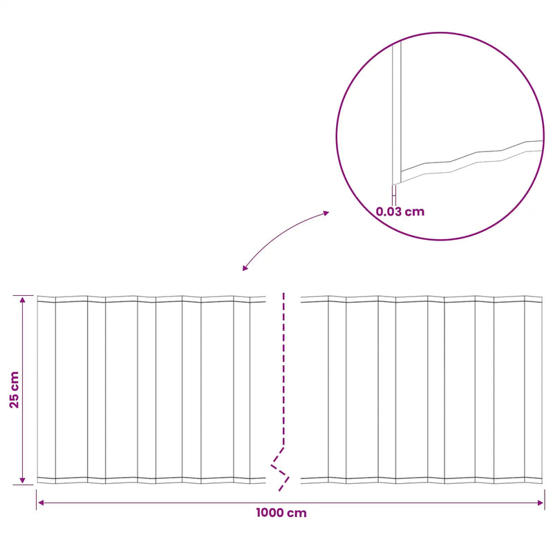 Lawn Edging 10 m x 25 cm Galvanised Steel Silver