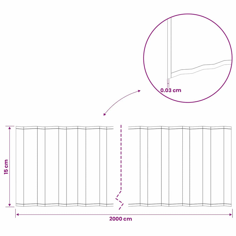 Lawn Edging 20 m x 15 cm Galvanised Steel Silver