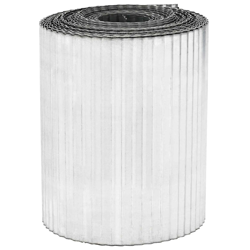 Lawn Edging 10 m x 20 cm Galvanised Steel Silver