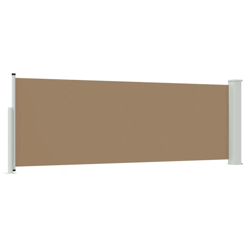 Retractable Side Awning Taupe 500 x 100 cm Polyester