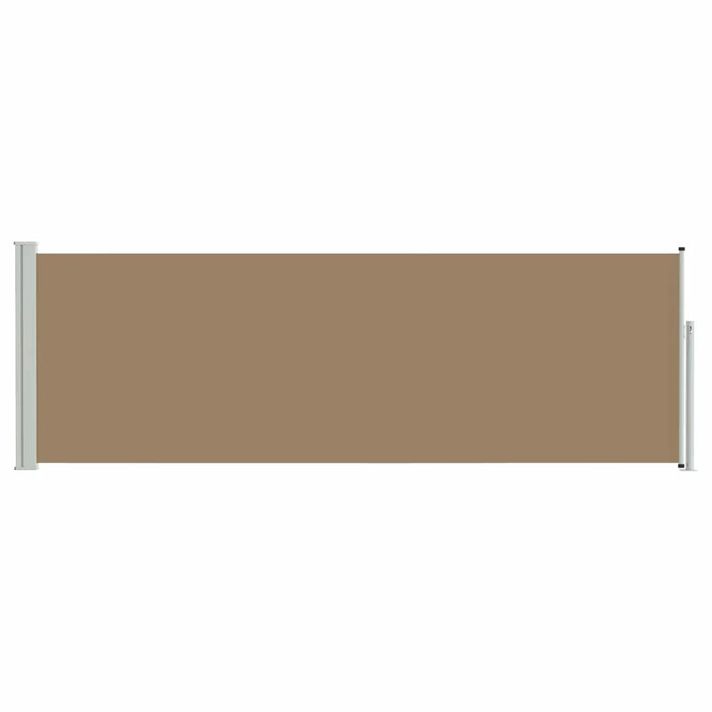 Retractable Side Awning Taupe 500 x 100 cm Polyester