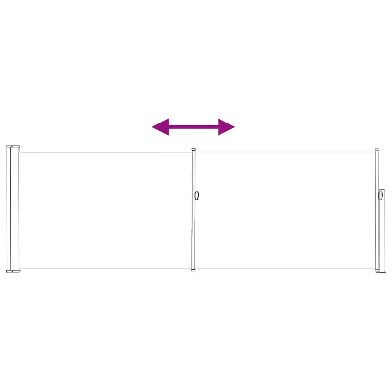 Retractable Side Awning Anthracite 500 x 100 cm Polyester