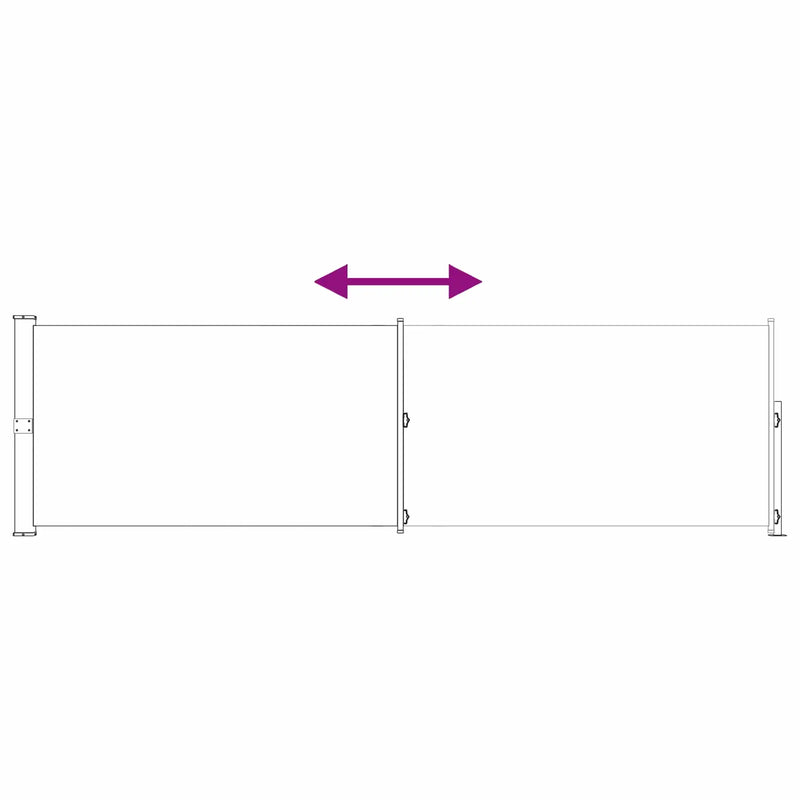 Retractable Side Awning Taupe 500 x 140 cm Polyester