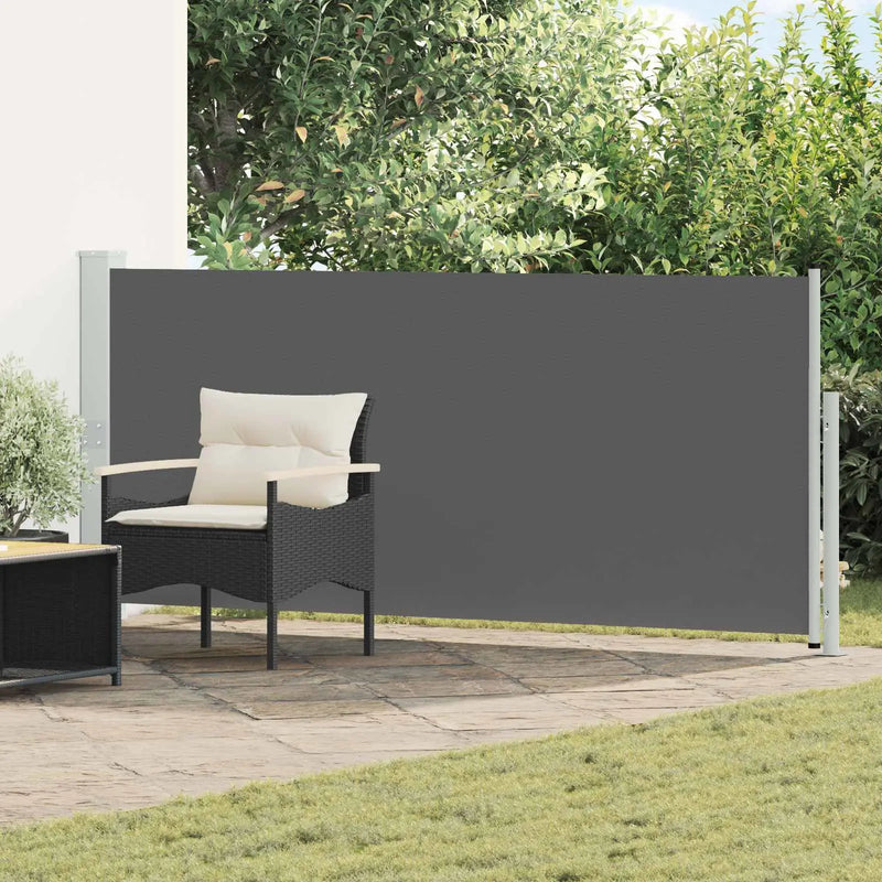 Retractable Side Awning Anthracite 500 x 140 cm Polyester