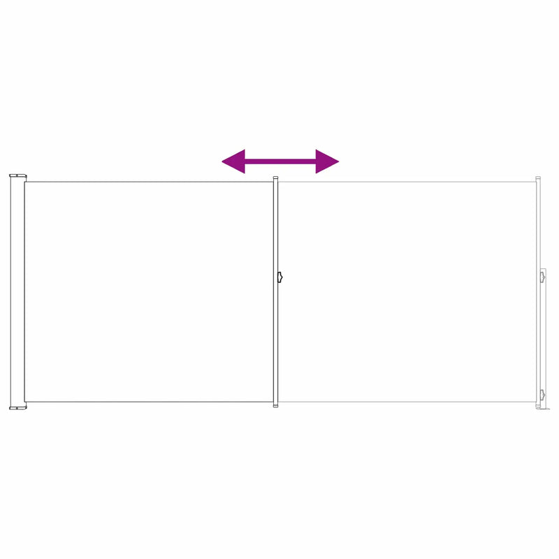 Retractable Side Awning 100% polyester, iron, steel