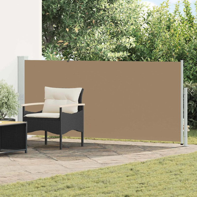 Retractable Side Awning Taupe 600 x 117 cm Polyester