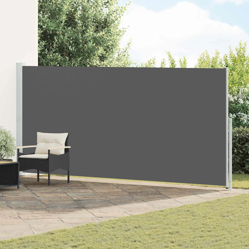 Retractable Side Awning Anthracite 600 x 180 cm Polyester