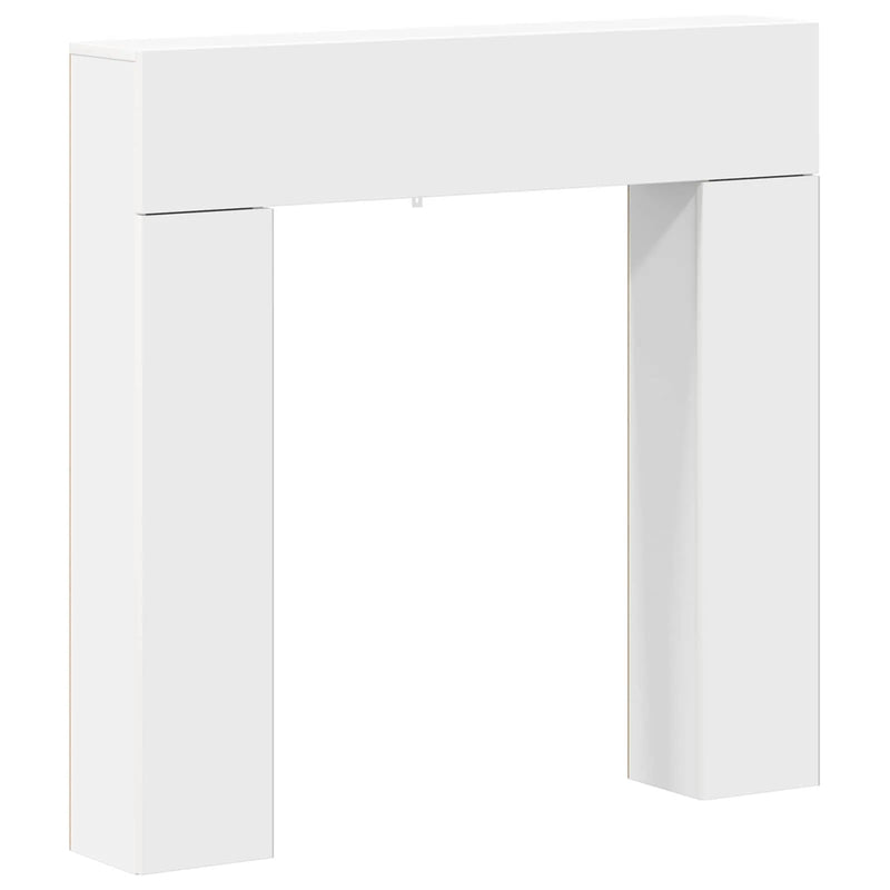 Fireplace Surround White 102 x 18 x 100.5 cm Engineered Wood