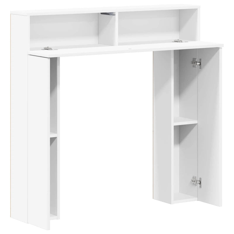 Fireplace Surround White 102 x 18 x 100.5 cm Engineered Wood