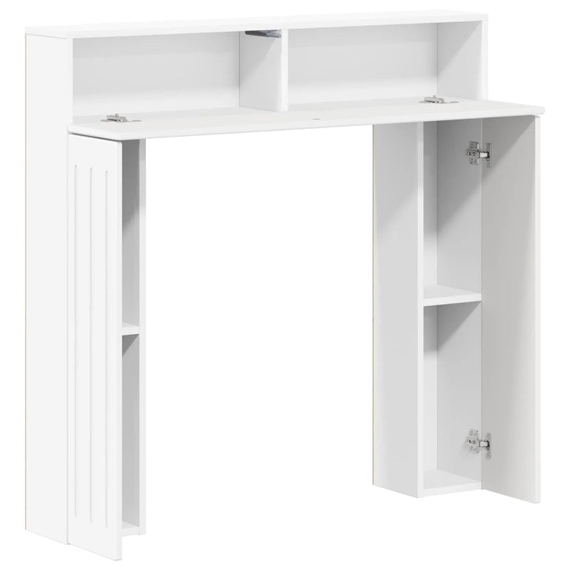 Fireplace Surround White 102 x 18 x 100.5 cm Engineered Wood