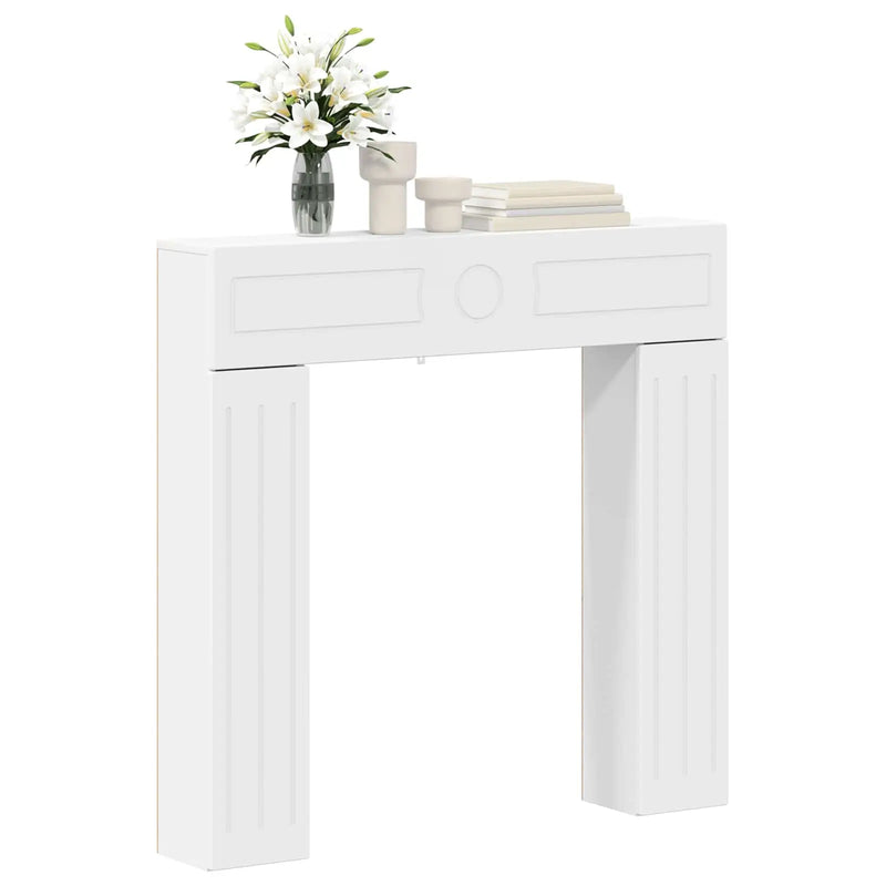 Fireplace Surround White 102 x 18 x 100.5 cm Engineered Wood