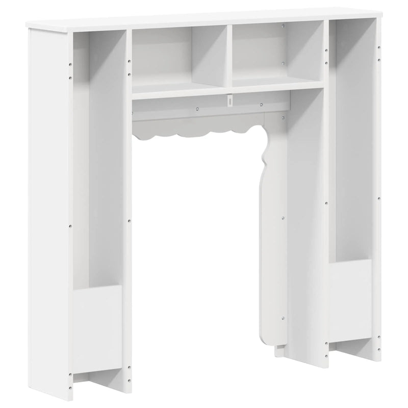 Fireplace Surround White 93 x 20 x 89 cm Engineered Wood