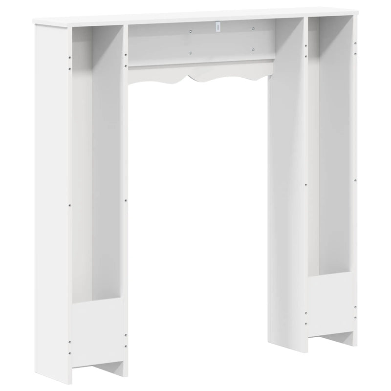 Fireplace Surround White 102 x 20 x 102 cm Engineered Wood