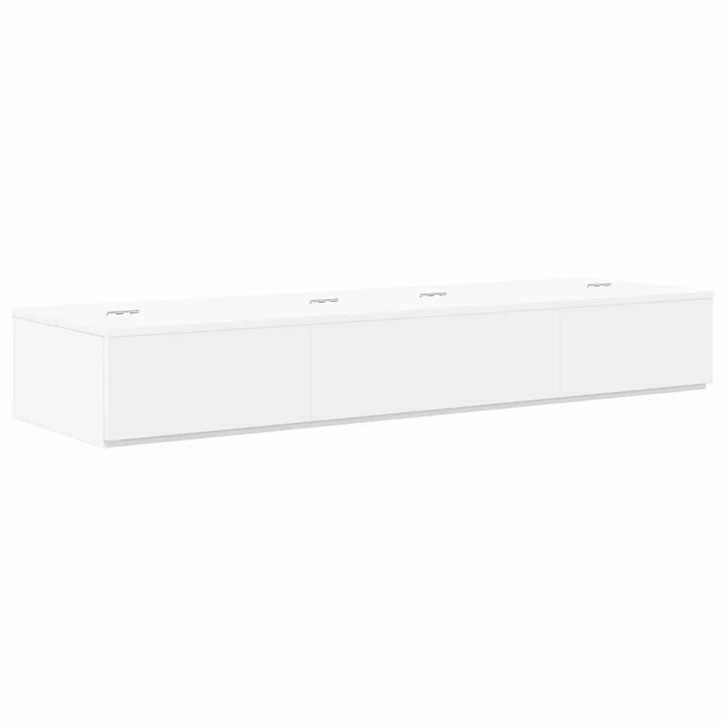 Studio Desk White 130 x 40 x 19.5 cm Engineered Wood