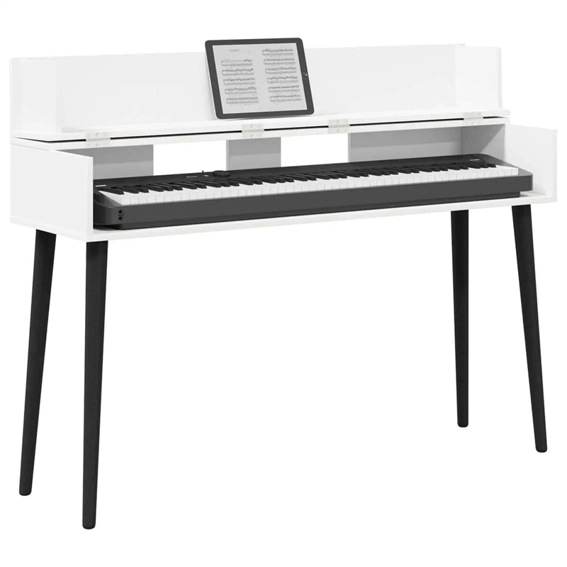 Studio Desk White 130 x 40 x 19.5 cm Engineered Wood