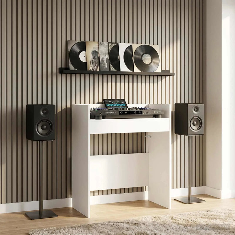 DJ Table White 102 x 45 x 102 cm Engineered Wood