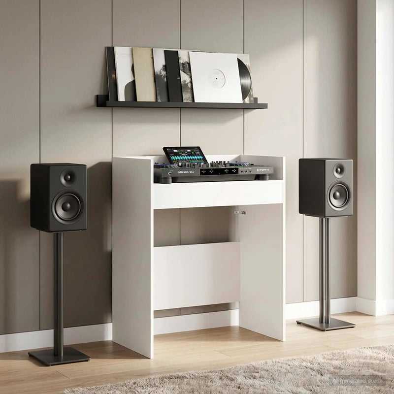 DJ Table White 62 x 45 x 102 cm Engineered Wood