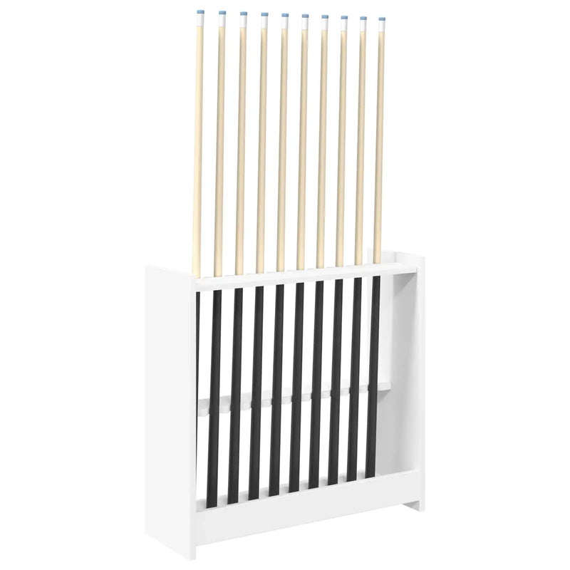 Billiard Cue Stand Engineered Wood 60 x 20 x 57 cm White