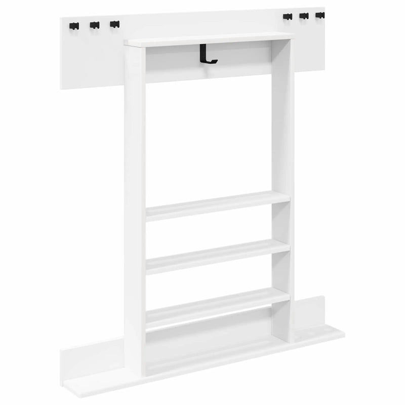 Billiard Cue Stand Engineered Wood 93 x 12 x 103 cm White