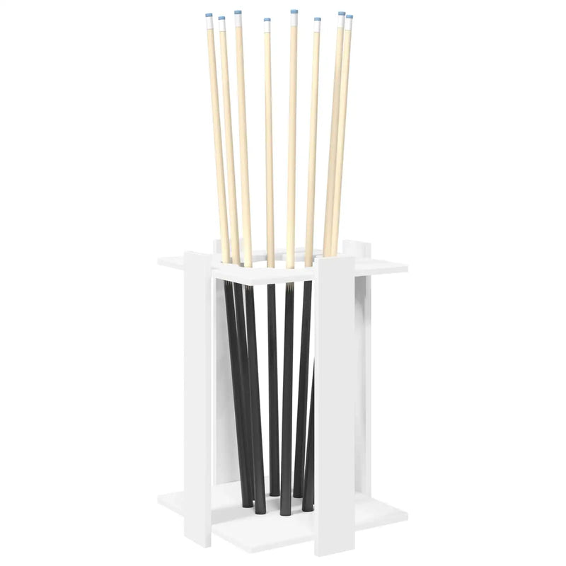 Billiard Cue Stand Engineered Wood 42 x 43 x 60 cm White