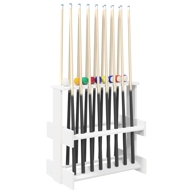 Billiard Cue Stand Engineered Wood 60 x 35 x 60 cm White