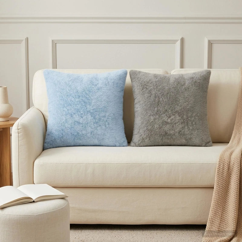Cushion Cover 2 pcs HEERLEN Light Grey 40 x 40 cm