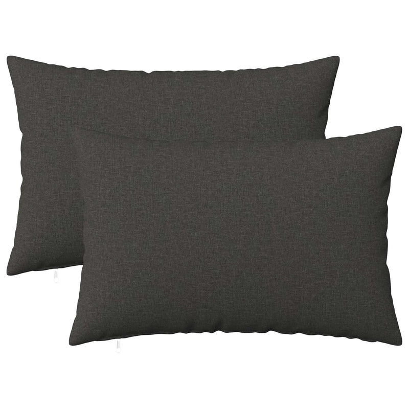 Cushion Cover 2 pcs HEERLEN Dark Grey 30 x 50 cm