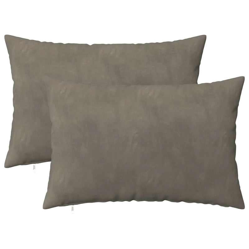 Cushion Cover 2 pcs HEERLEN Light Grey 30 x 50 cm Velvet