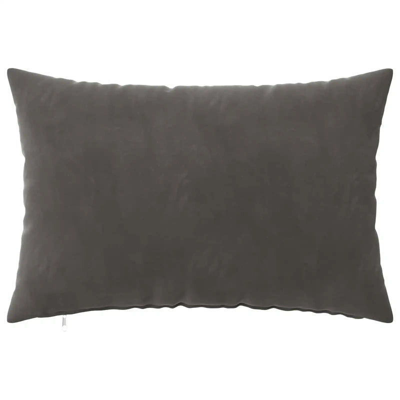 Cushion Cover 2 pcs HEERLEN Dark Grey 30 x 50 cm Velvet