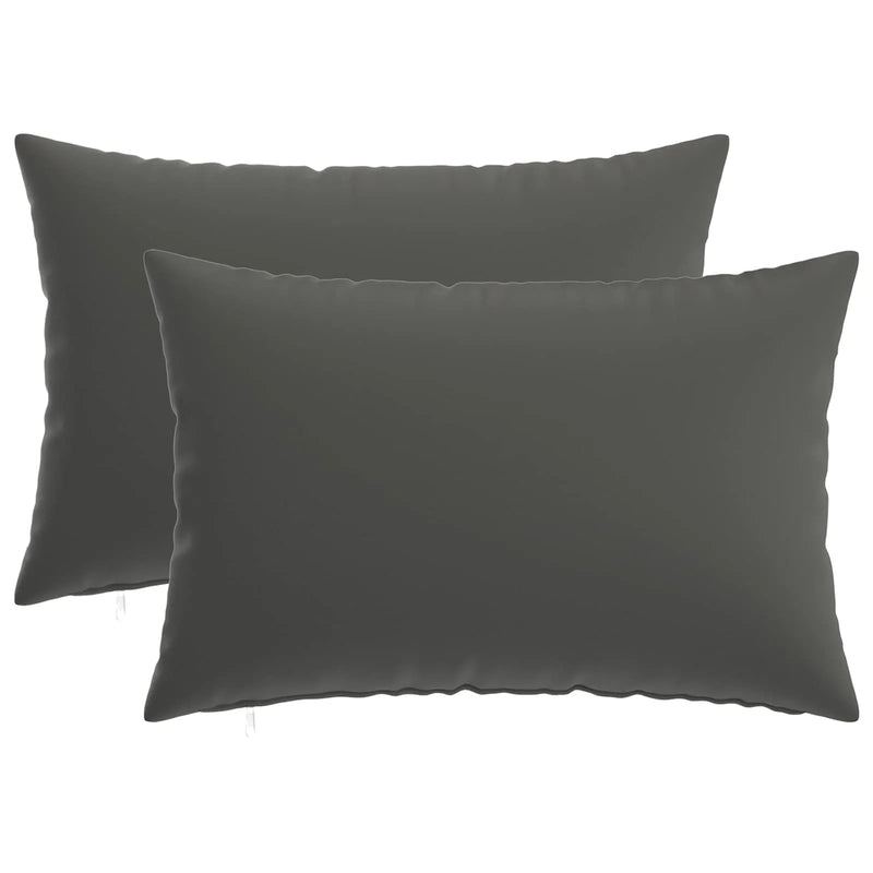 Cushion Cover 2 pcs HEERLEN Anthracite 30 x 50 cm Polyester