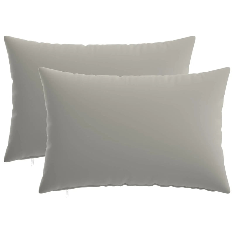 Cushion Cover 2 pcs HEERLEN Grey 30 x 50 cm Polyester