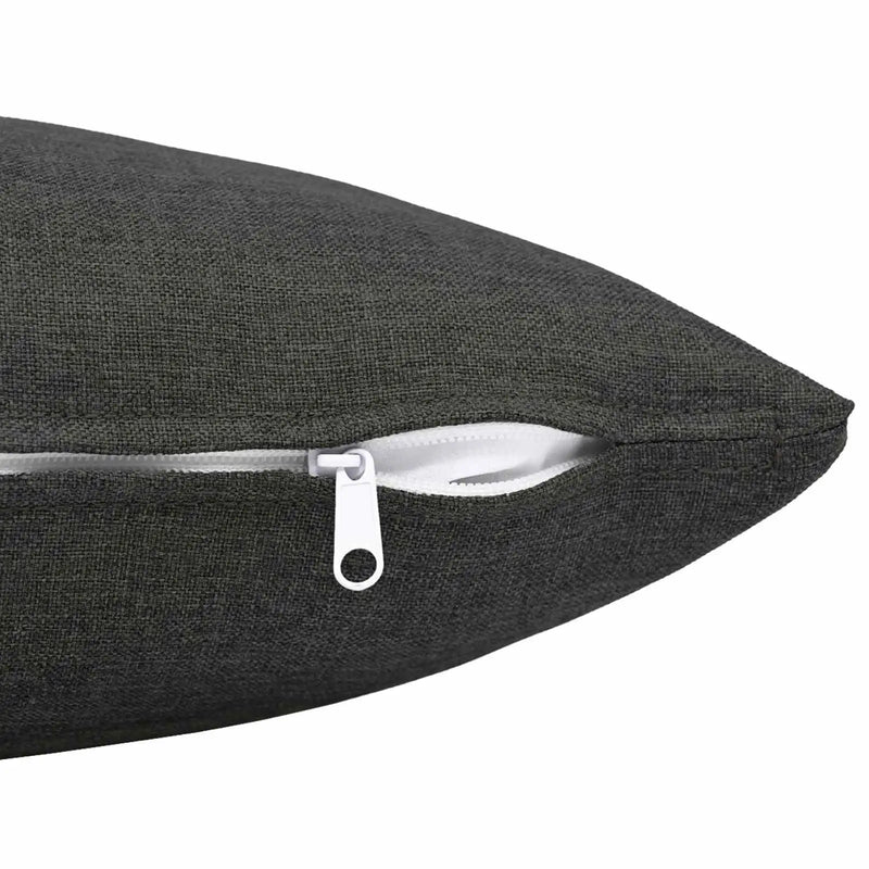 Cushion Cover 2 pcs HEERLEN Dark Grey 40 x 40 cm