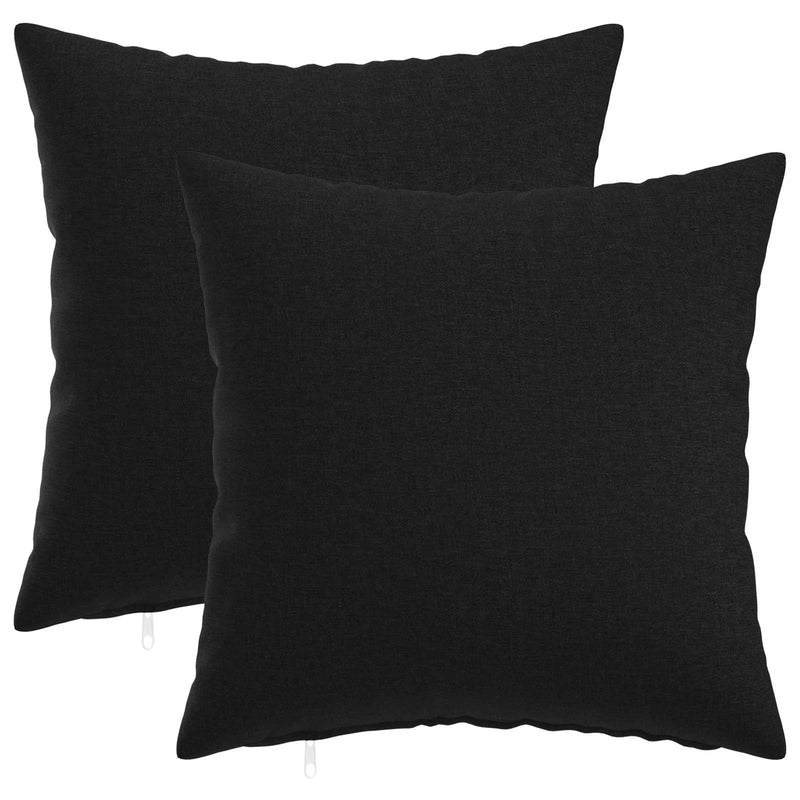 Cushion Cover 2 pcs HEERLEN Black 40 x 40 cm