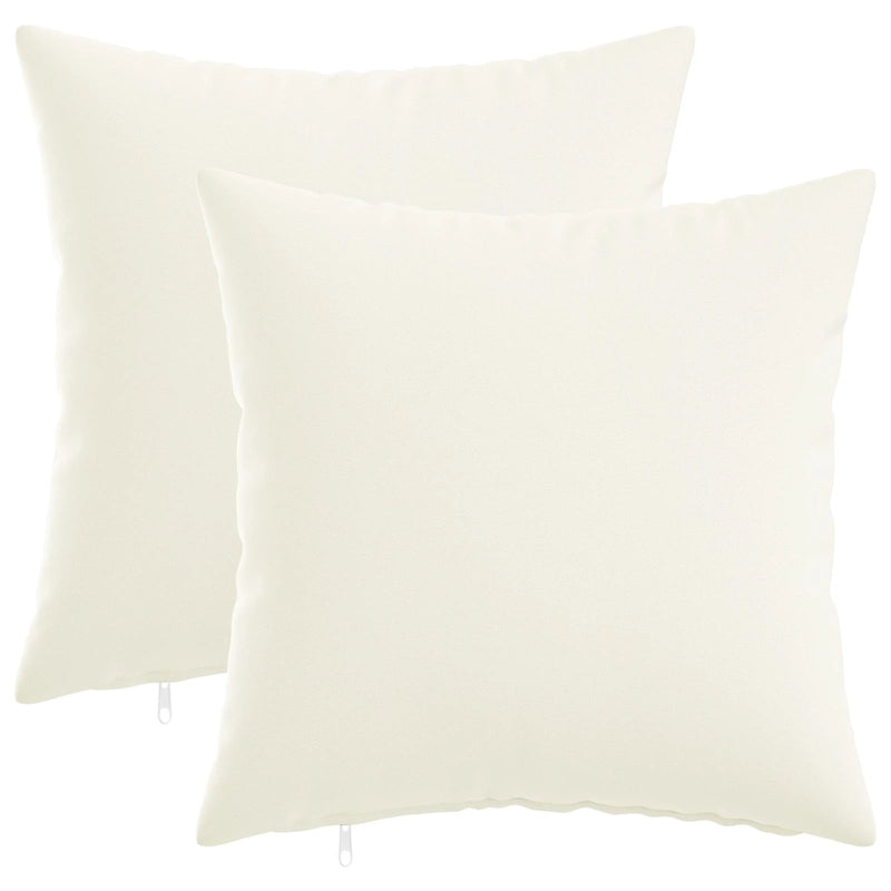 Cushion Cover 2 pcs HEERLEN White 40 x 40 cm