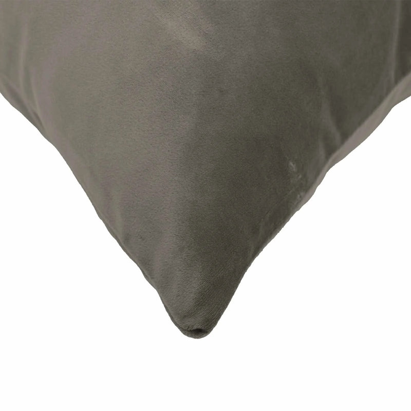 Cushion Cover 2 pcs HEERLEN Light Grey 40 x 40 cm Velvet