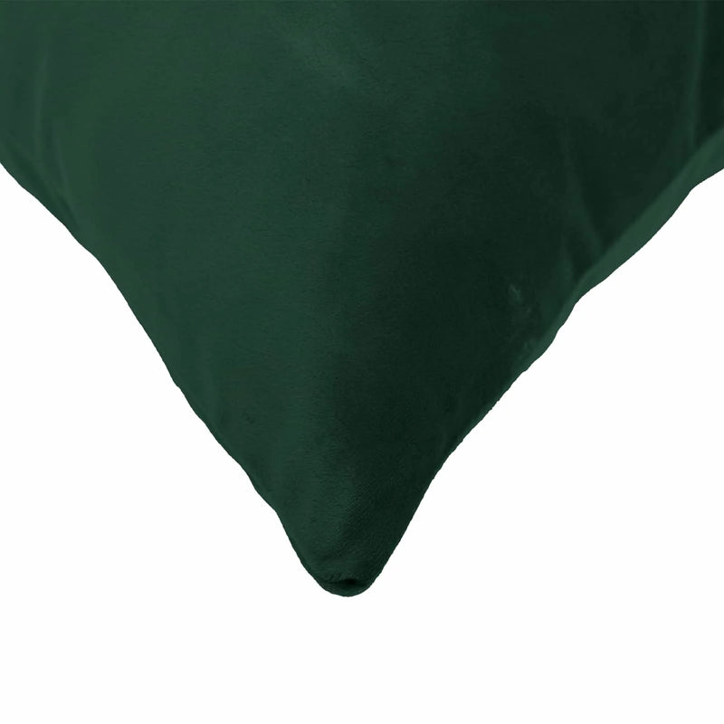 Cushion Cover 2 pcs HEERLEN Dark Green 40 x 40 cm Velvet