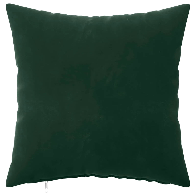 Cushion Cover 2 pcs HEERLEN Dark Green 40 x 40 cm Velvet