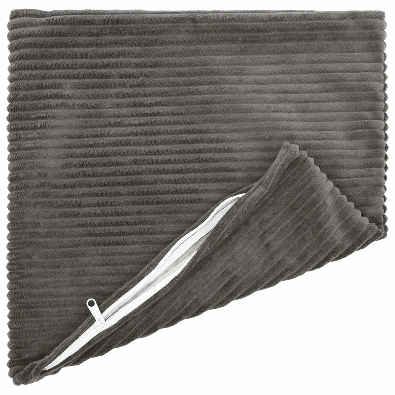 Cushion Cover 2 pcs HEERLEN Dark Grey 40 x 40 cm Corduroy