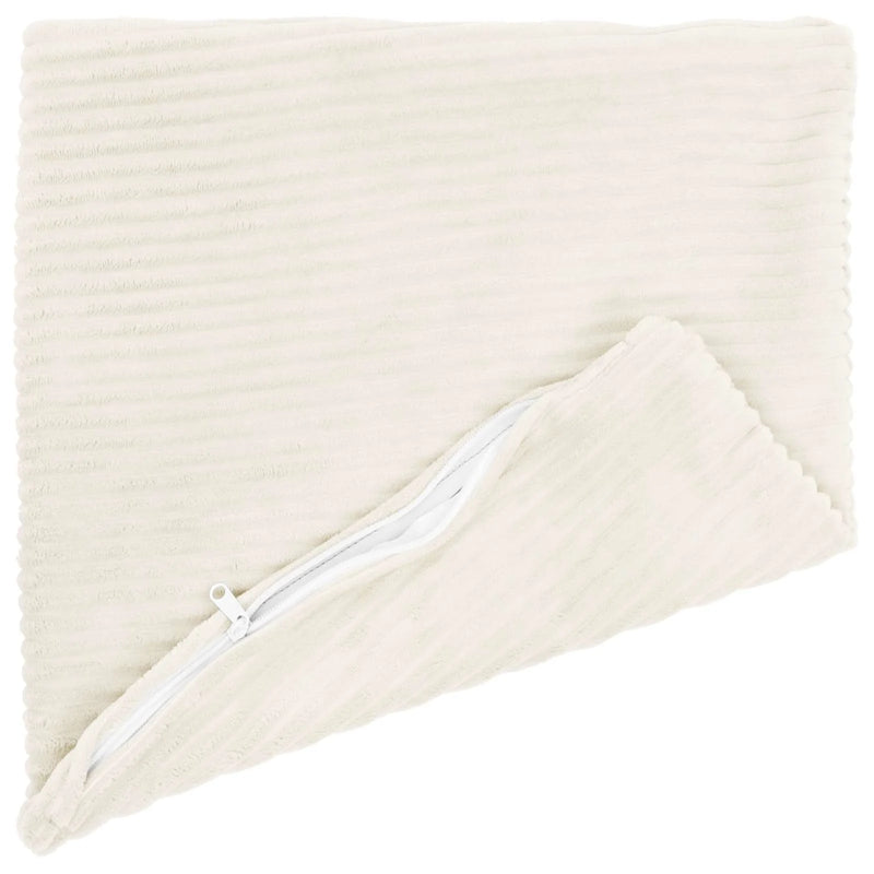 Cushion Cover 2 pcs HEERLEN Cream 40 x 40 cm Corduroy