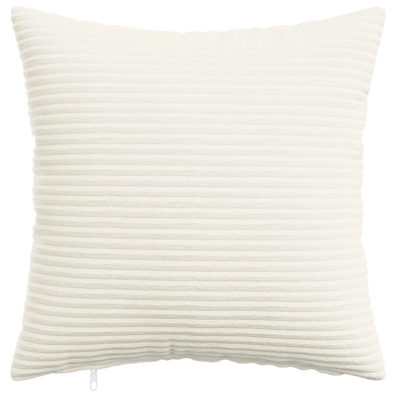 Cushion Cover 2 pcs HEERLEN Cream 40 x 40 cm Corduroy