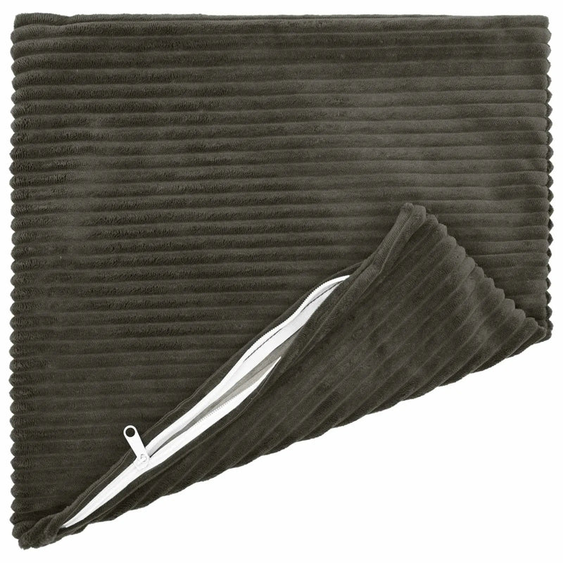 Cushion Cover 2 pcs HEERLEN Anthracite 40 x 40 cm Corduroy
