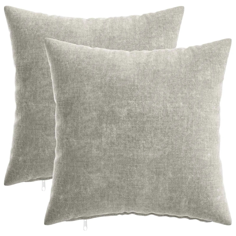 Cushion Cover 2 pcs HEERLEN Light Grey 40 x 40 cm
