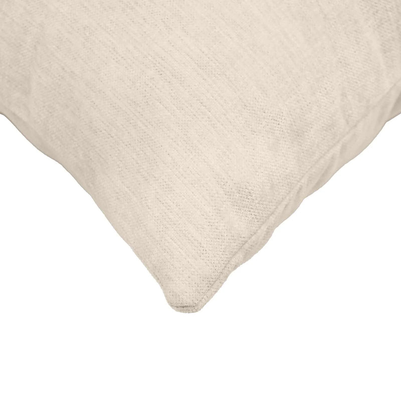 Cushion Cover 2 pcs HEERLEN Cream 40 x 40 cm Chenille Fabric