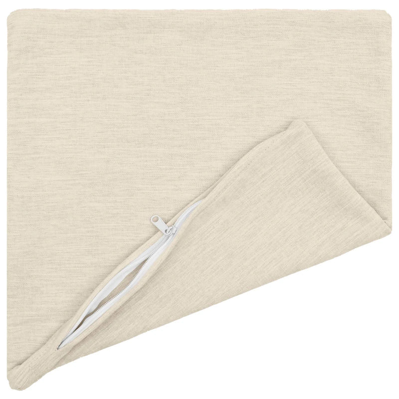 Cushion Cover 2 pcs HEERLEN Cream 40 x 40 cm Chenille Fabric