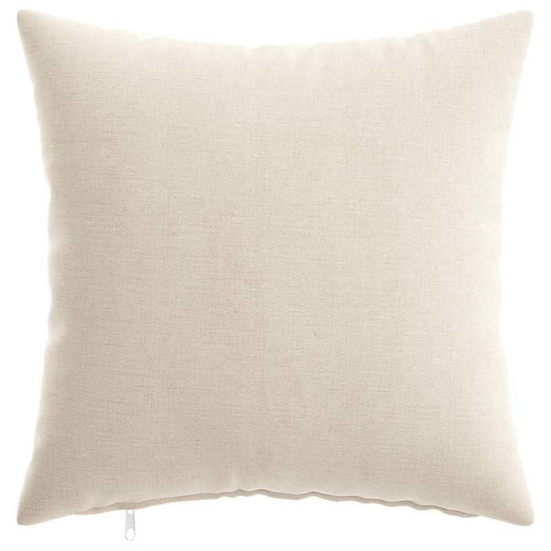 Cushion Cover 2 pcs HEERLEN Cream 40 x 40 cm Chenille Fabric